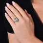 Antique Diamond 2.70cts Emerald Platinum Marquise Design Cocktail Ring|Dover Jewelry|