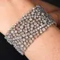 Estate 28.50 carats Diamond 18K White Gold Wrap Bracelet|Dover Jewelry|