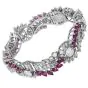 Vintage  Ruby 27.70carats Diamond Platinum Floral Wrap Bracelet |Dover Jewelry|