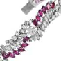 Vintage  Ruby 27.70carats Diamond Platinum Floral Wrap Bracelet |Dover Jewelry|