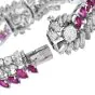 Vintage  Ruby 27.70carats Diamond Platinum Floral Wrap Bracelet |Dover Jewelry|