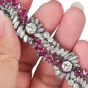 Vintage  Ruby 27.70carats Diamond Platinum Floral Wrap Bracelet |Dover Jewelry|
