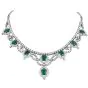 Ornate Emerald Diamond 18K Gold Fringe Necklace|Dover Jewelry|