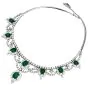 Ornate Emerald Diamond 18K Gold Fringe Necklace|Dover Jewelry|