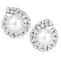 Platinum 7.00 carats Diamond Pearl Statement Clip Earrings|Dover Jewelry|