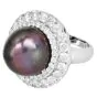 18K White Gold South Sea Pearl 2.82cts Diamond Halo Cocktail Ring|Dover Jewelry|