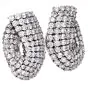Estate 11.30 carats Diamond 18K White Gold Wrap Earrings|Dover Jewelry|