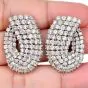 Estate 11.30 carats Diamond 18K White Gold Wrap Earrings|Dover Jewelry|