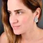 Estate 11.30 carats Diamond 18K White Gold Wrap Earrings|Dover Jewelry|