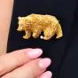 Vintage Diamond 18K Gold Bear Brooch pin|Dover Jewelry|