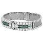 Antique Art Deco Diamond Emerald Onyx Platinum Mesh Bracelet|dover Jewelry|
