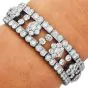 Van Cleef & Arpels Snowflake 21.5 carats Diamond Platinum Bracelet|Dover Jewelry|