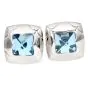Bvlgari Pyramid Blue Topaz Earrings 18K White Gold|Dover Jewelry|