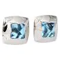 Bvlgari Pyramid Blue Topaz Earrings 18K White Gold|Dover Jewelry|
