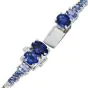 Estate Sapphire Diamond 18K Gold Ombre Tennis Necklace|Dover Jewelry|