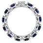 Classic Sapphire Diamond 18K Gold Eternity Band Ring|Dover Jewelry|