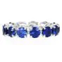 Classic Sapphire Diamond 18K Gold Eternity Band Ring|Dover Jewelry|