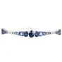 Estate Sapphire Diamond 18K Ombre Link Tennis Bracelet 