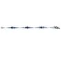 Estate Sapphire Diamond 18K Ombre Link Tennis Bracelet 