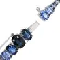 Estate Sapphire Diamond 18K Ombre Link Tennis Bracelet 