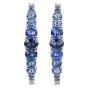 Estate Sapphire Diamond 18K Ombre Inside Out Hoop Earrings|Dover Jewelry|