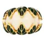 David Webb 18K Gold Enamel Leaf Dome Statement Ring|Dover Jewelry|