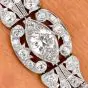 Antique Old European Diamond Platinum Filigree Line Bracelet|Dover Jewelry|
