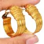 Vintage Greek  21K Gold Lion Head Hoops|Dover Jewelry|