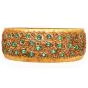 Vintage Buccellati Emerald & Diamond Macri Bangle Bracelet