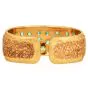 Vintage Buccellati Emerald & Diamond Macri Bangle Bracelet