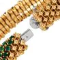 Estate Emeralds 6.35cts Diamonds 18K Gold Beaded Mesh Wrap Bracelet|Dover Jewelry|