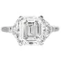 Cartier GIA 4.77cts Emerald Cut Diamond Platinum Engagement Ring|Dover Jewelry|