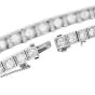 Vintage 4.75 carats Diamond Platinum Square Line Bracelet|Dover Jewelry|