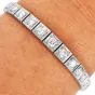 Vintage 4.75 carats Diamond Platinum Square Line Bracelet|Dover Jewelry|