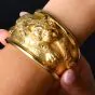 Vintage Diamond Panther 18K Gold Wide Cuff Bracelet|Dover Jewelry|