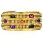 Kieselstein-Cord 18K Green Gold Multi-Gem Hinged Cuff Bracelet – Circa 1990s