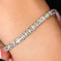 14.00 carats Asscher Cut Diamond Platinum Tennis Bracelet|Dover Jewelry|