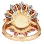 Oscar Heyman 11.00cttw Yellow Sapphire Diamond & Ruby 18K Gold Cocktail Ring
