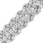 Diamond 24.50 carat Platinum Wide Wrap Bracelet 