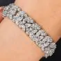 Luxurious 24.50 carat Diamond Platinum Wrap Bracelet|Dover Jewelry|