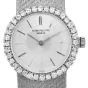 Patek Philippe Vintage 1980s Diamond Dial 18K White Gold Ladies Watch 
