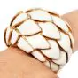 Itallian Enamel 18 k yellow Gold Bombe Dome Ring