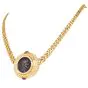 1980's Monete 18k Gold Coin Diamond Ruby Chain Necklace