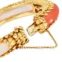 Vintage 1970s Chic  Coral 18K Gold Bangle Bracelet Dover Jewelry 