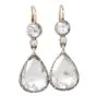 Vintage Rose Cut 7.80 Carats Diamond Gold Dangle Drop Earrings 