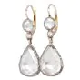 Vintage Rose Cut 7.80 Carats Diamond Gold Dangle Drop Earrings 