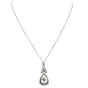 Vintage 6.10cts Teardrop Rose Cut Diamond Gold Silver Pendant Necklace 