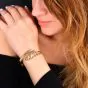 Estate 18K Gold Diamond Horse Bangle Bracelet
