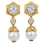 Buccellati Old Mine Cut Diamond & Pearl 18K Gold Drop Day Night Earrings