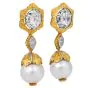 Buccellati Old Mine Cut Diamond & Pearl 18K Gold Drop Day Night Earrings